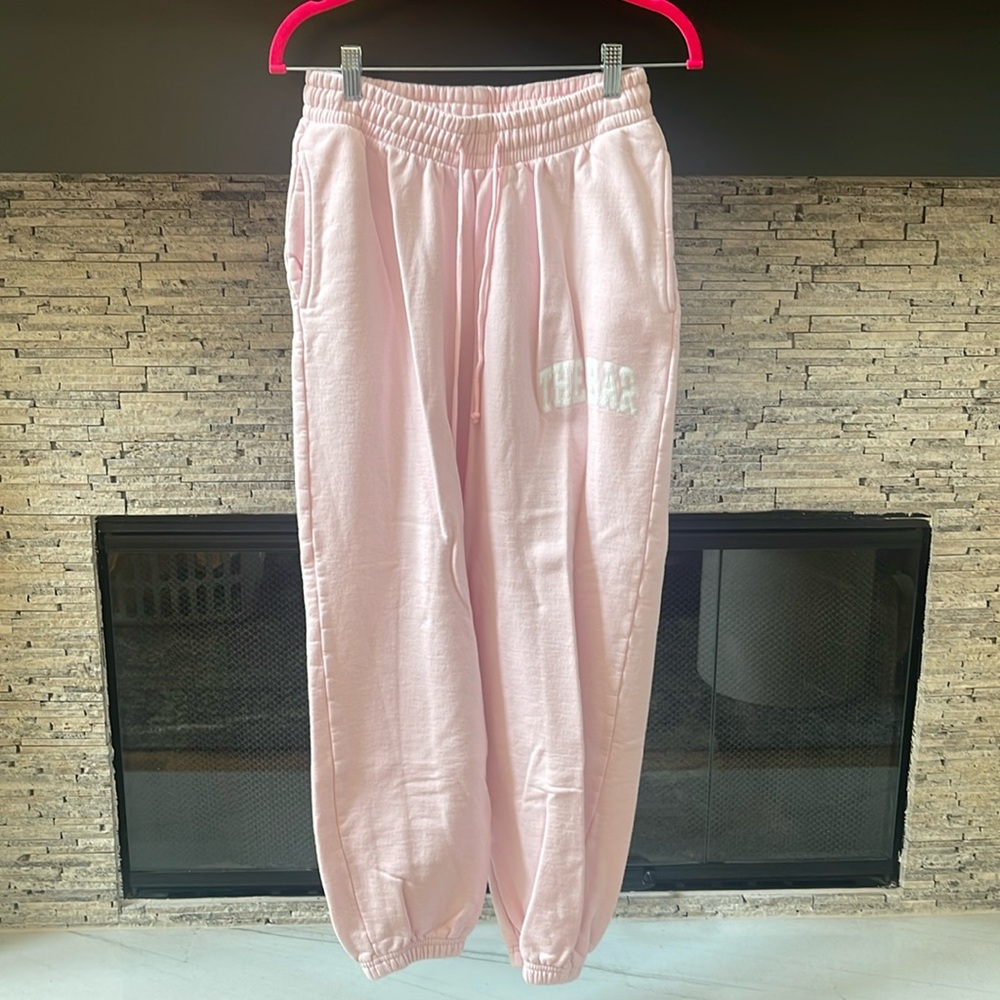 EUC The Bar Varsity Sweatpants Blush Medium